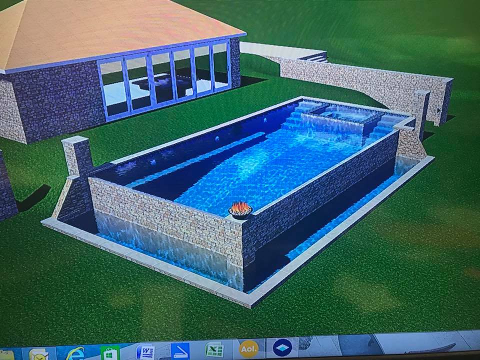 van brill pool construction 3d modeling